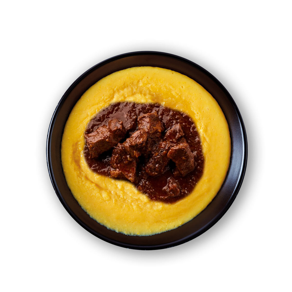 Polenta con bocconcini di cinghiale